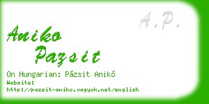 aniko pazsit business card